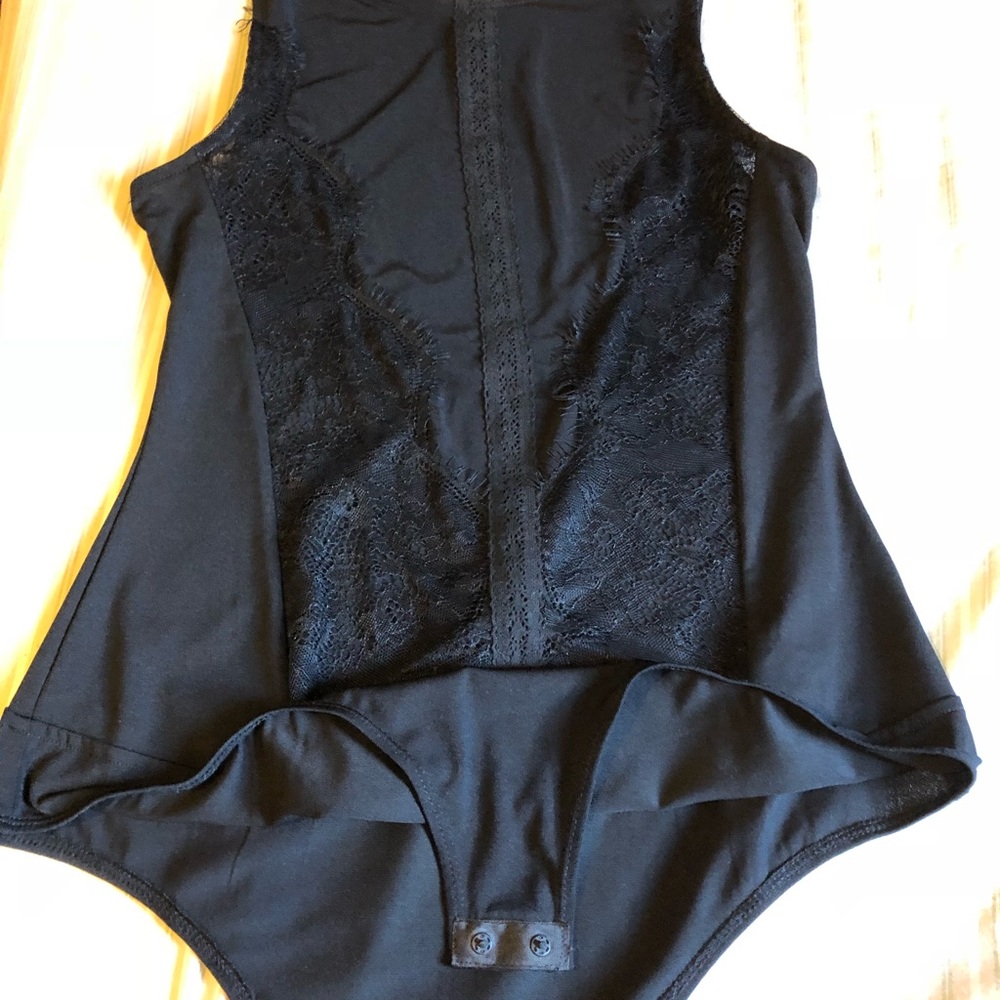 Black front lace Blouse